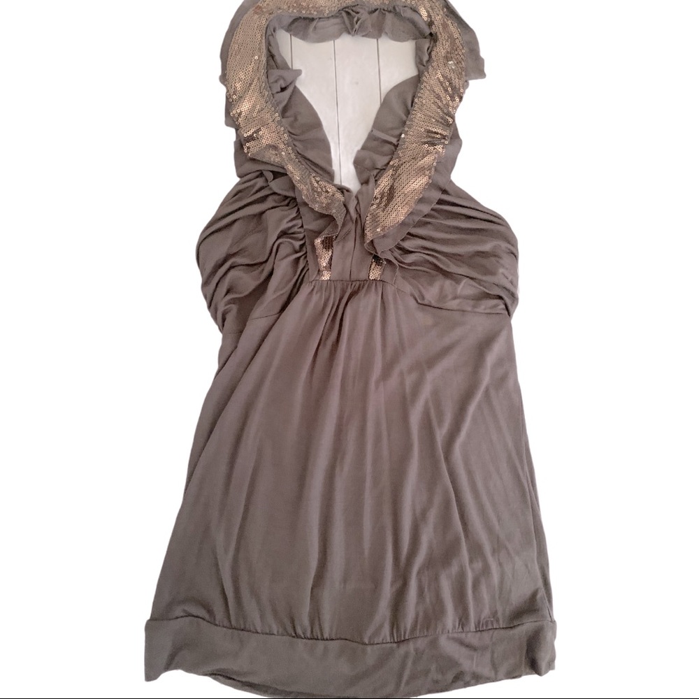 Grey Sequin halter top